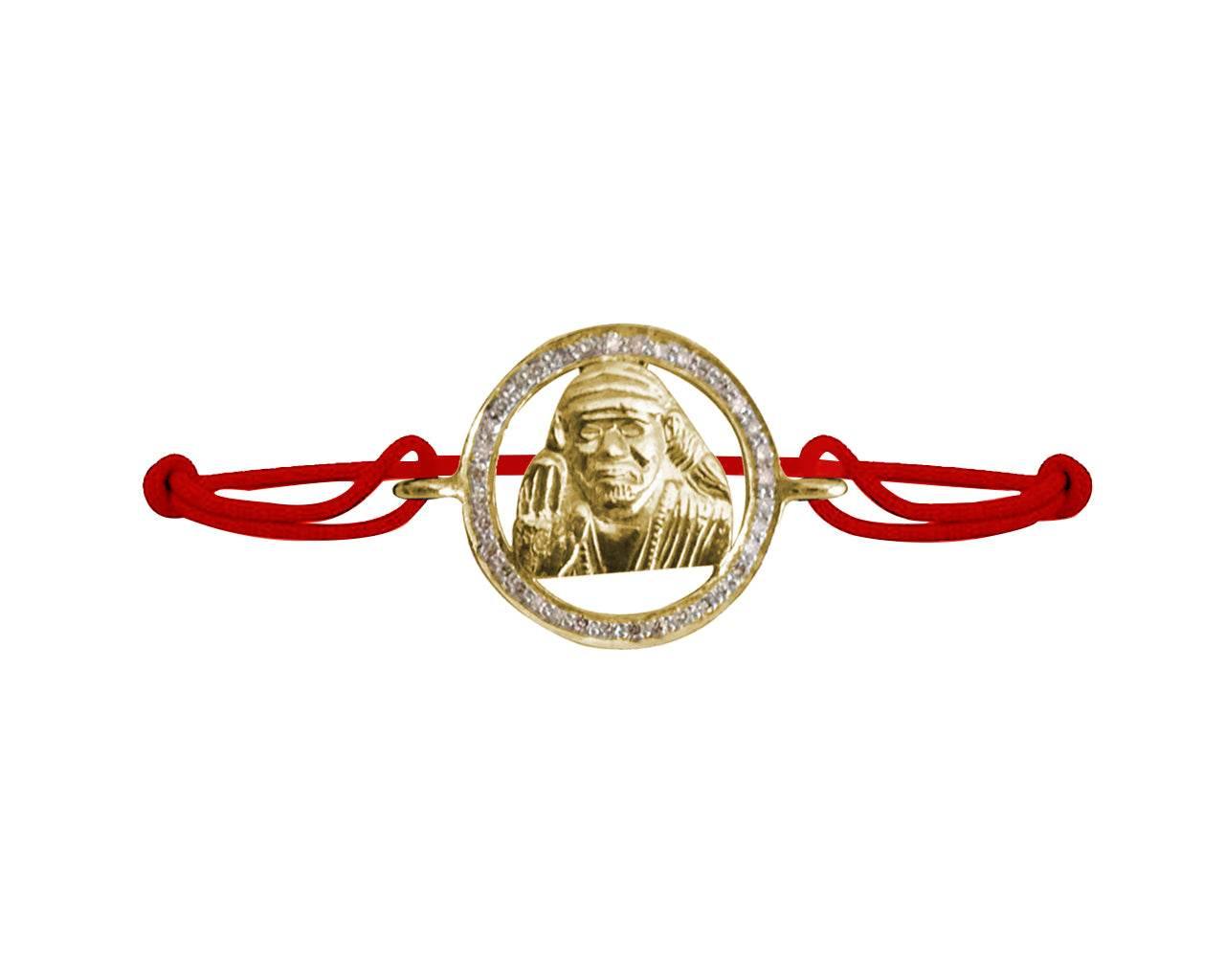 Om Sai Gold & Diamond Bracelet - Jewelslane