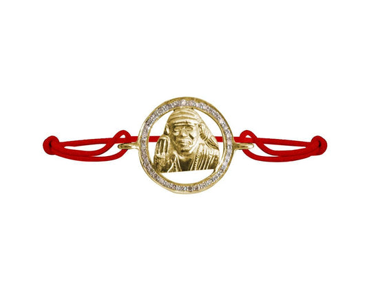 Om Sai Gold & Diamond Bracelet - Jewelslane