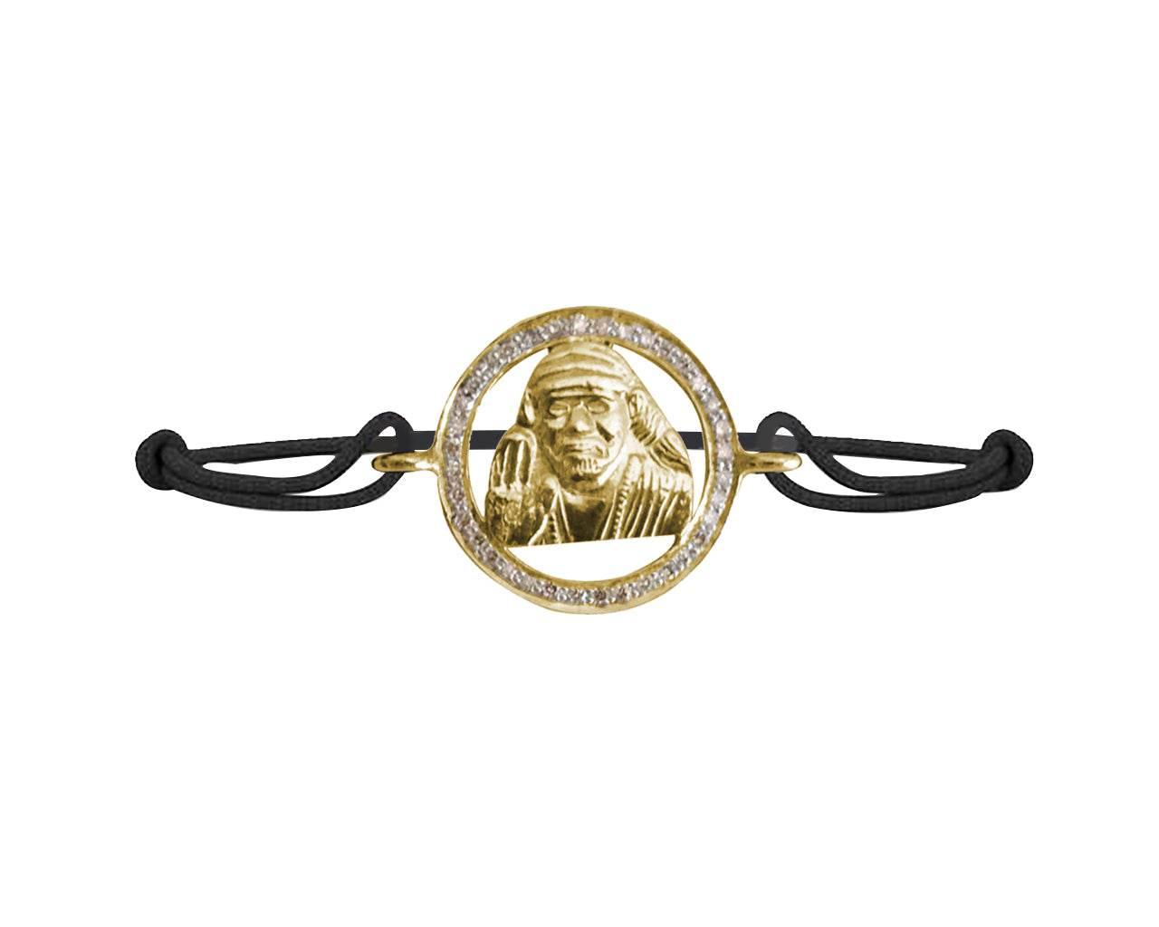 Om Sai Gold & Diamond Bracelet - Jewelslane