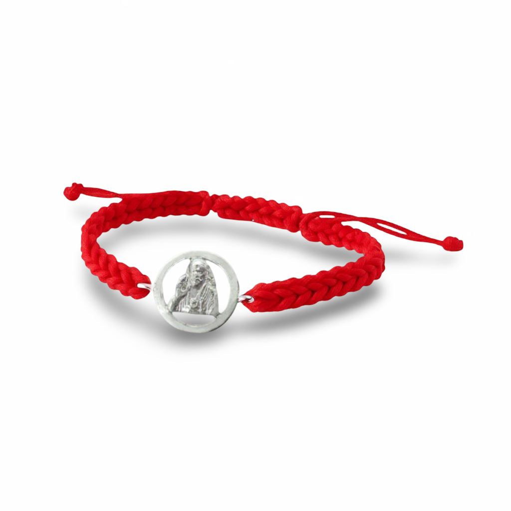 Sai Baba Bracelet in Silver with Diamond