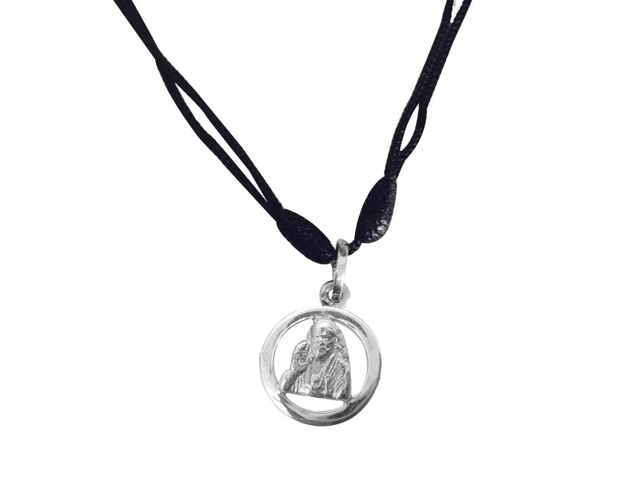 Sai Baba Bracelet in Silver with Diamond - Jewelslane