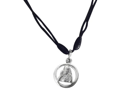 Sai Baba Bracelet in Silver with Diamond - Jewelslane
