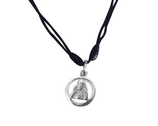 Sai Baba Bracelet in Silver with Diamond - Jewelslane
