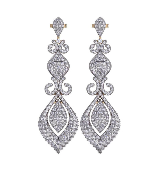 Scintillating Diamond Dangle Earrings - Jewelslane