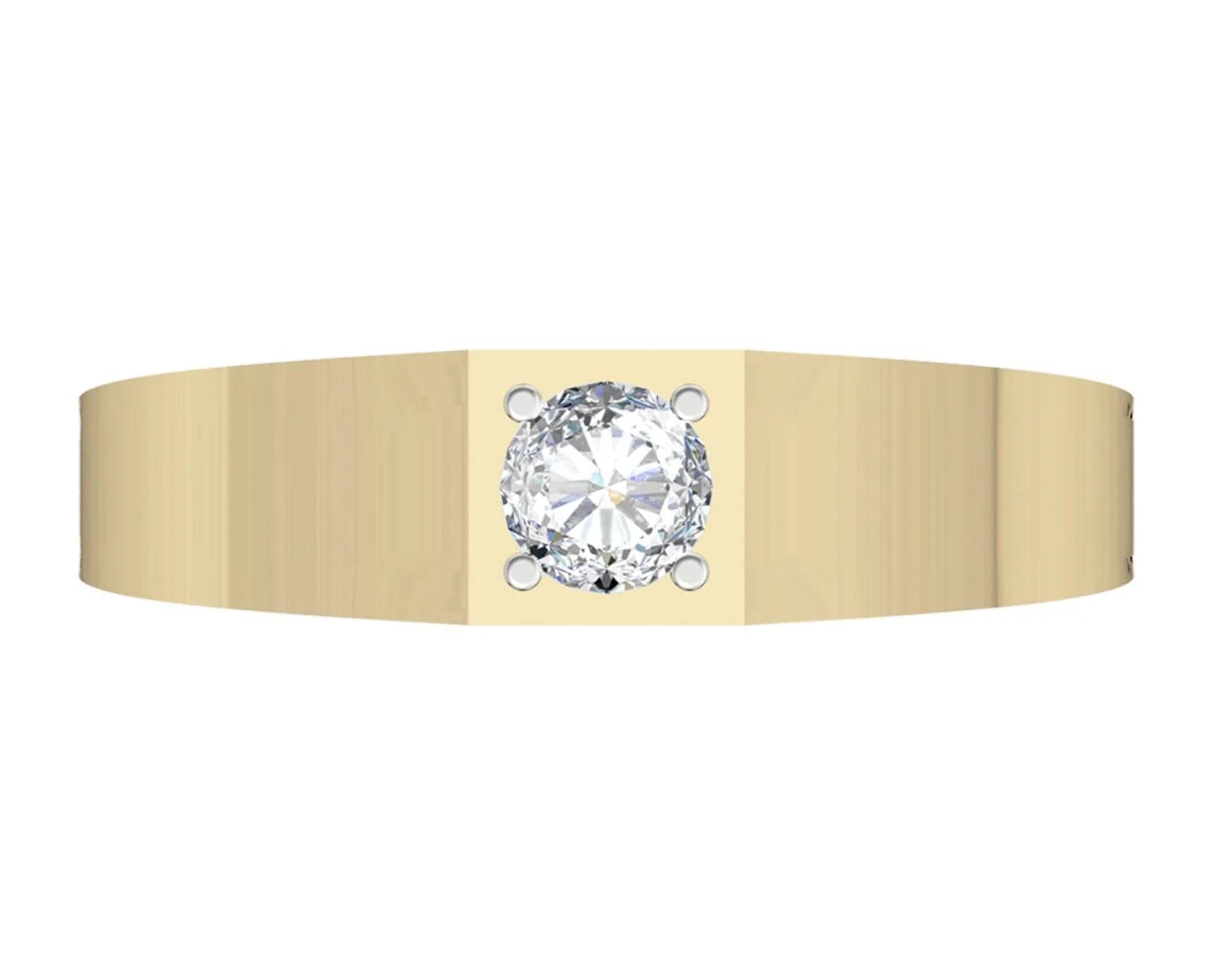 Solitaire Diamond Men's Engagement Ring - Jewelslane