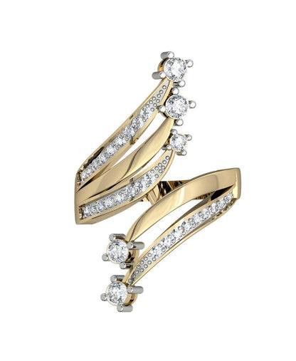 Solitaire diamond Spray ring - Jewelslane