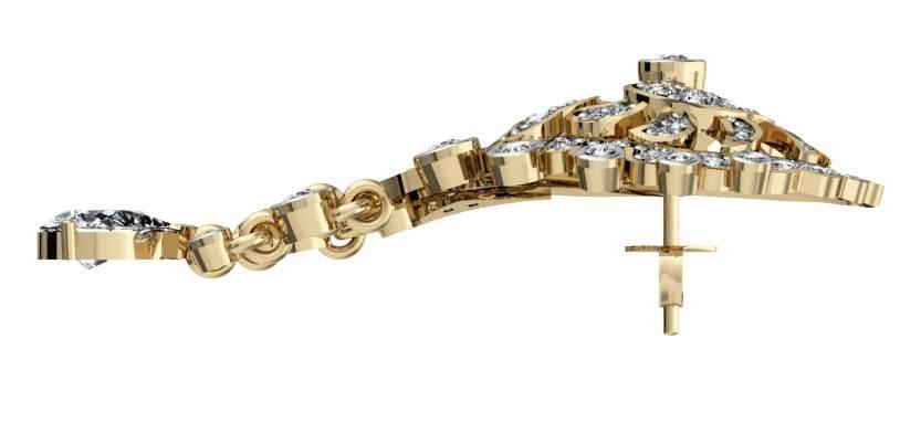 Striking designer diamond Earrings - Jewelslane