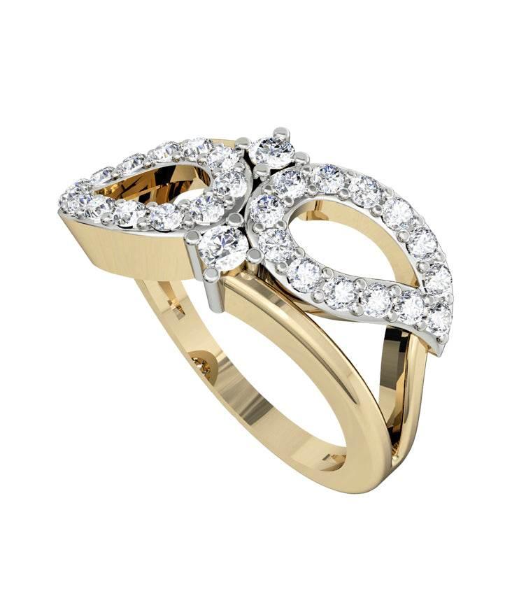 Stylish Diamond Paisley ring - Jewelslane