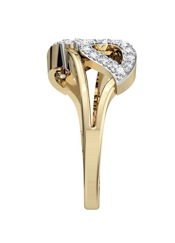 Stylish Diamond Paisley ring - Jewelslane