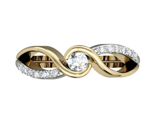 Stylish diamond engagement ring - Jewelslane