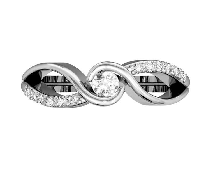Stylish diamond engagement ring - Jewelslane