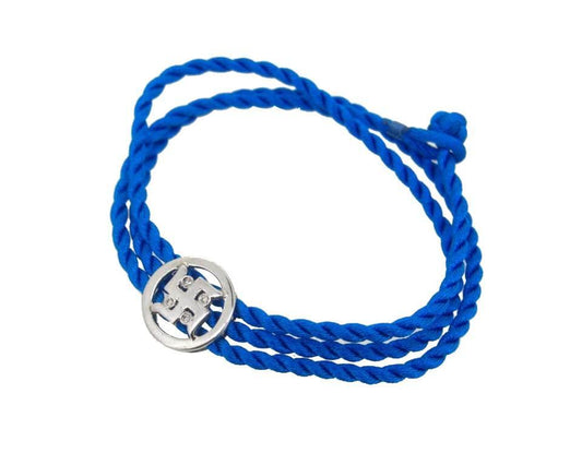 Swastik Bracelet in Silver with Diamonds - Jewelslane