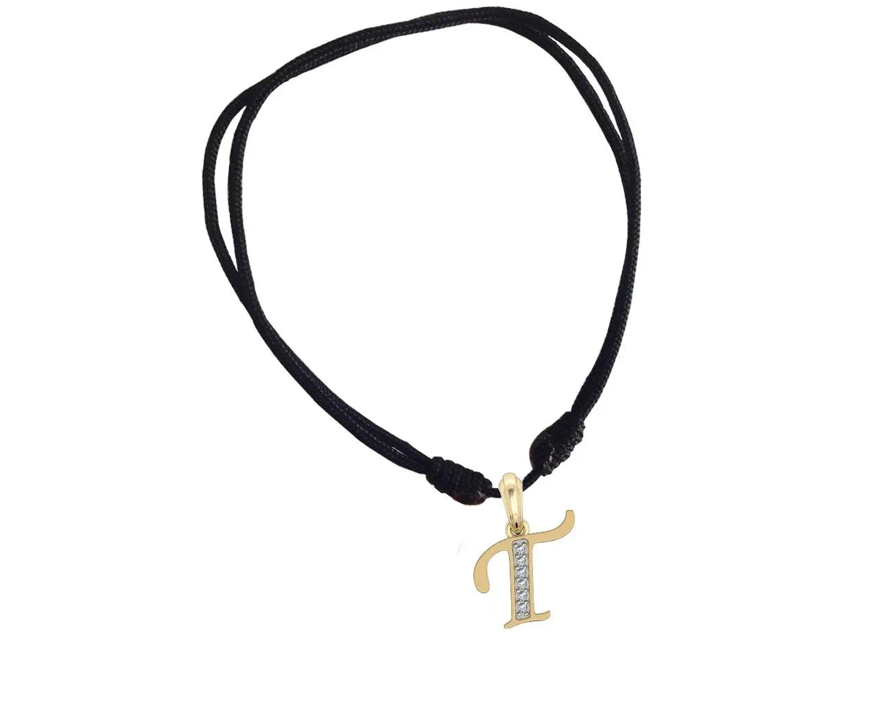 Gold Alphabet T charm - Jewelslane