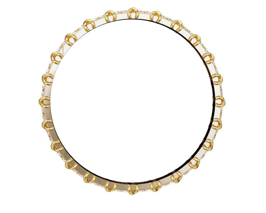 Two tone diamond bangle - Jewelslane