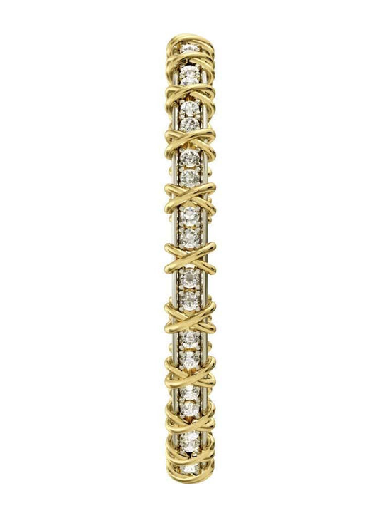Two tone diamond bangle - Jewelslane