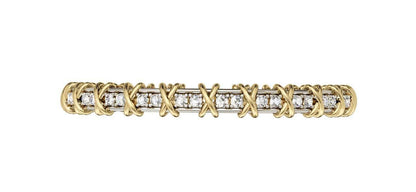 Two tone diamond bangle - Jewelslane