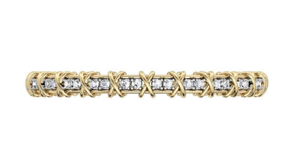 Two tone diamond bangle - Jewelslane