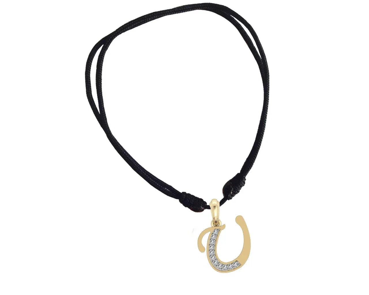 Gold Alphabet U charm - Jewelslane