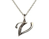 Alphabet V pendant with diamonds - Jewelslane