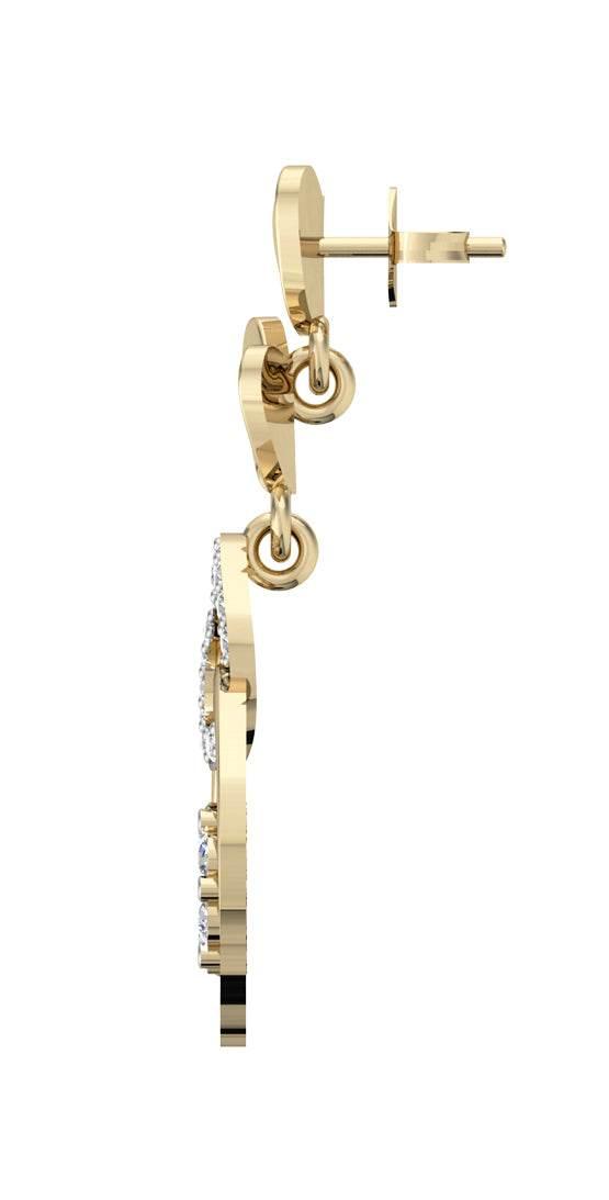 Valentine Diamond Heart Danglers - Jewelslane