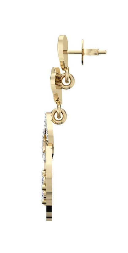 Valentine Diamond Heart Danglers - Jewelslane