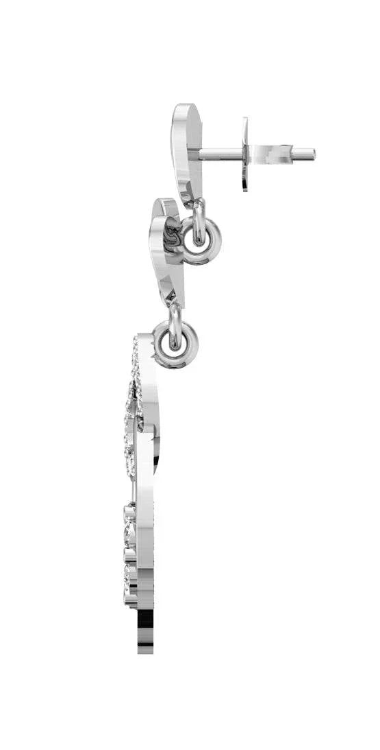 Valentine Diamond Heart Danglers - Jewelslane