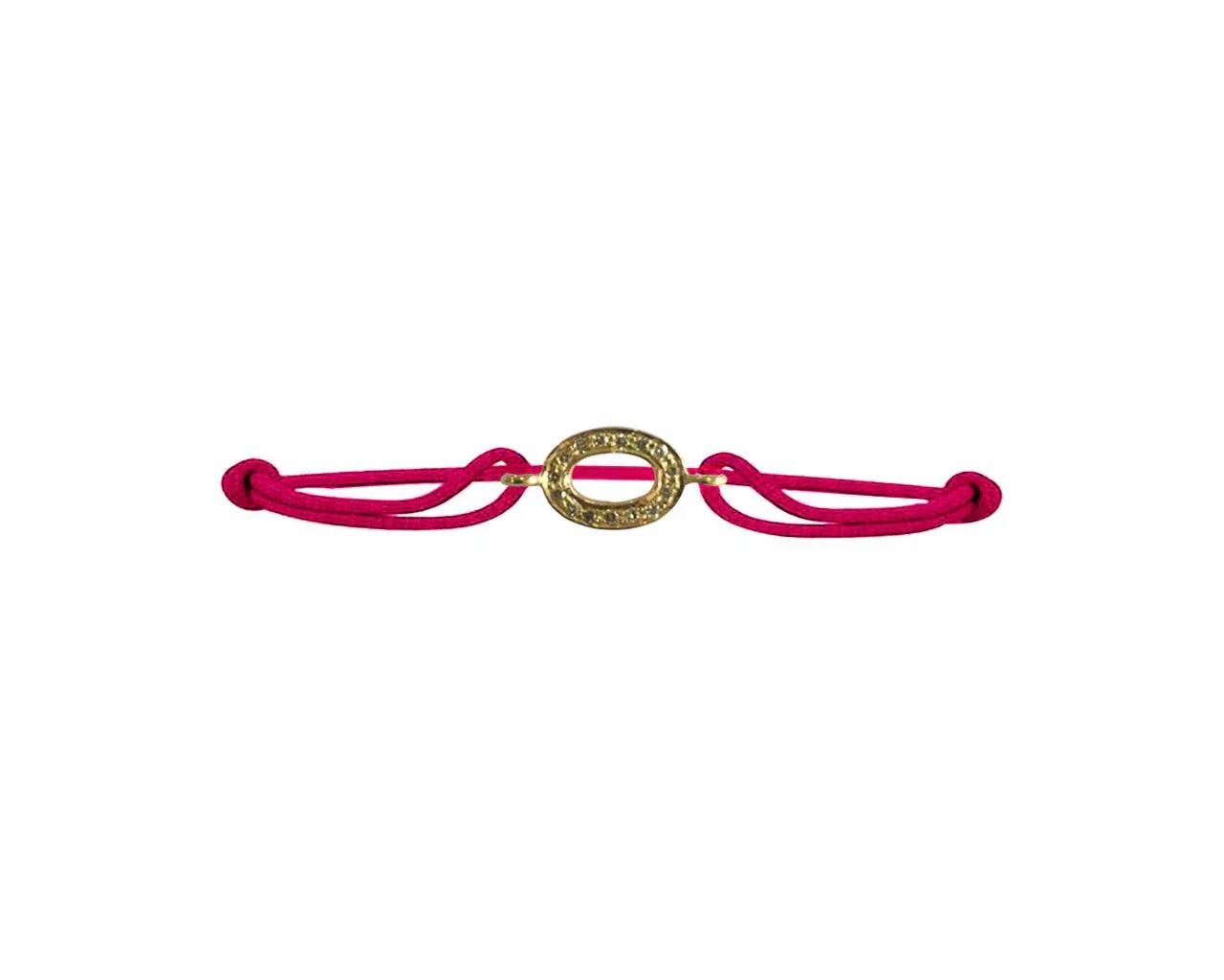Valentines Day gift Oval charm in gold with diamonds - Jewelslane
