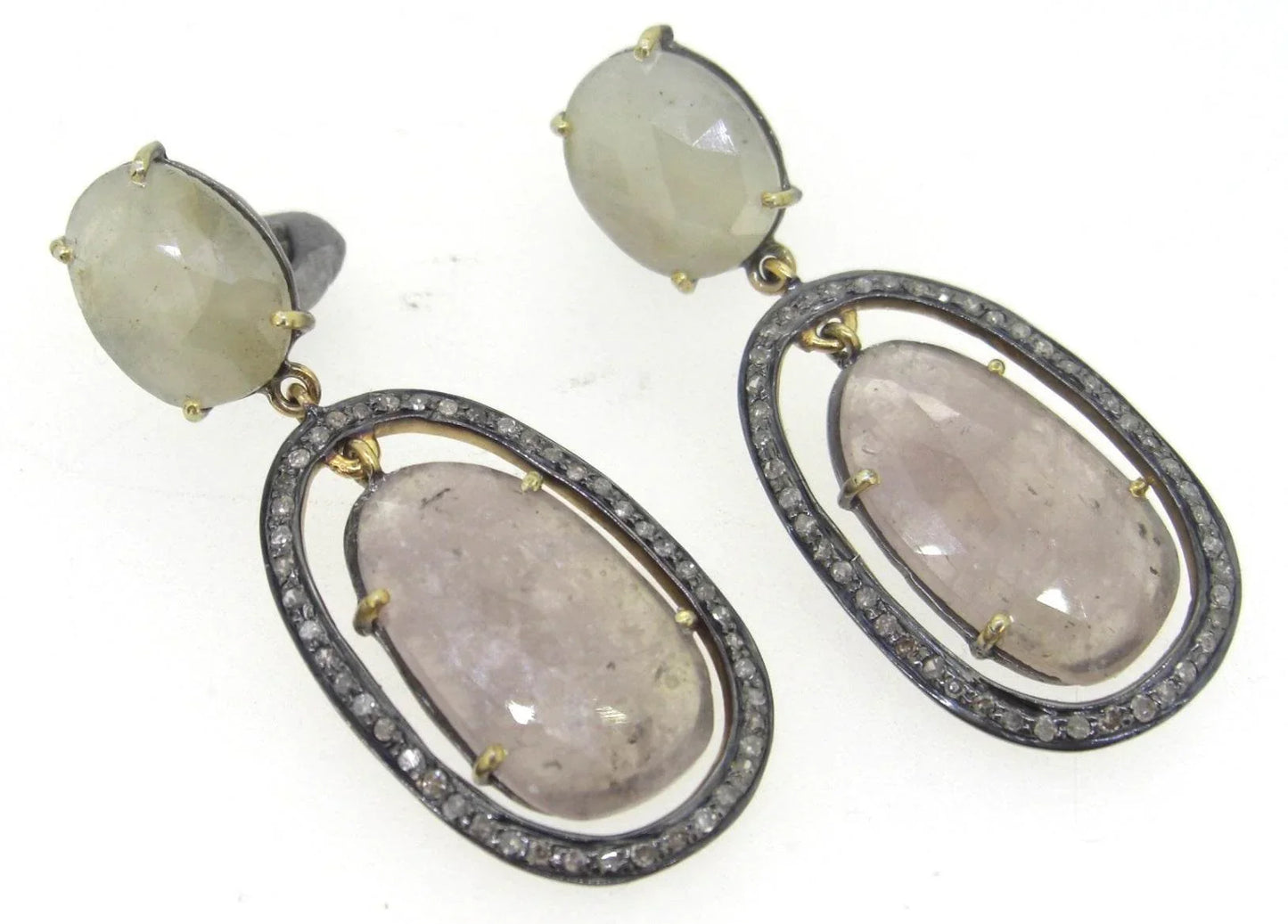 Victorian Silver Diamond Earring - Jewelslane