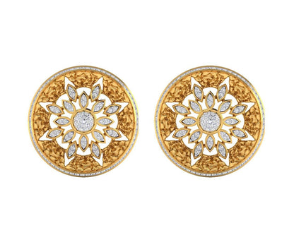 Viny Diamond Earrings in 18k hallmarked gold with certified diamonds - Jewelslane