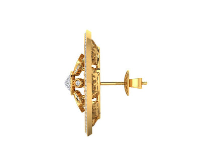 Viny Diamond Earrings in 18k hallmarked gold with certified diamonds - Jewelslane