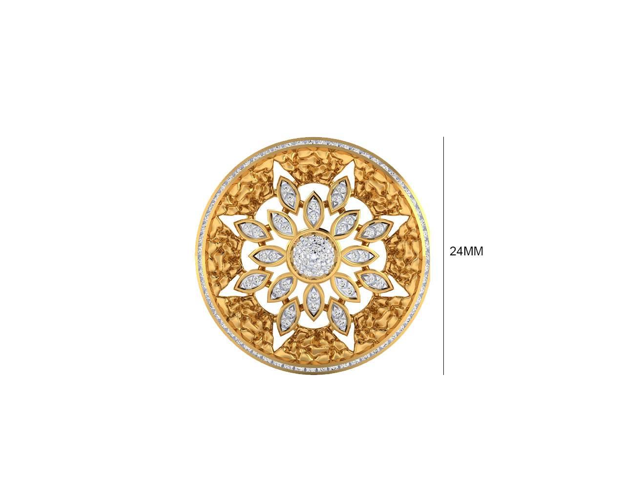 Viny Diamond Earrings in 18k hallmarked gold with certified diamonds - Jewelslane
