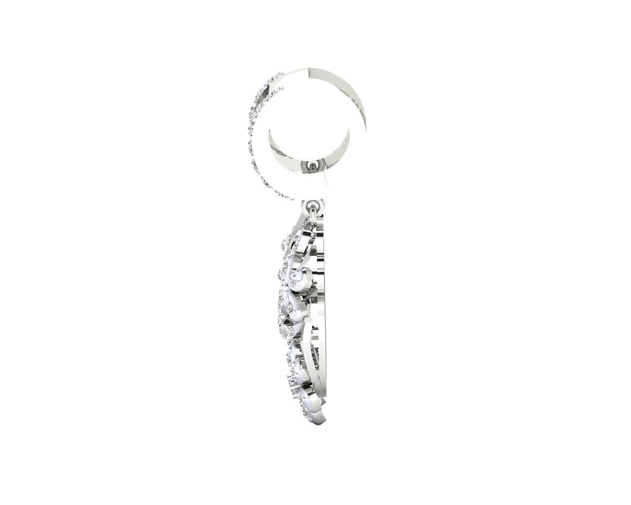 Wagma Diamond dangle drop earrings in gold - Jewelslane