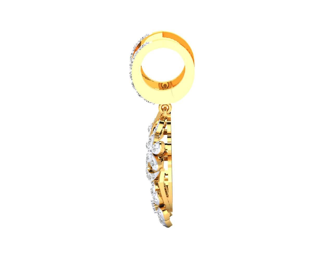 Wagma Diamond dangle drop earrings in gold - Jewelslane