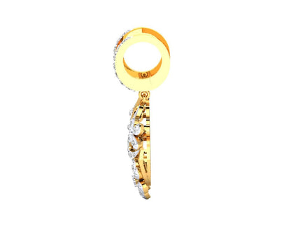 Wagma Diamond dangle drop earrings in gold - Jewelslane