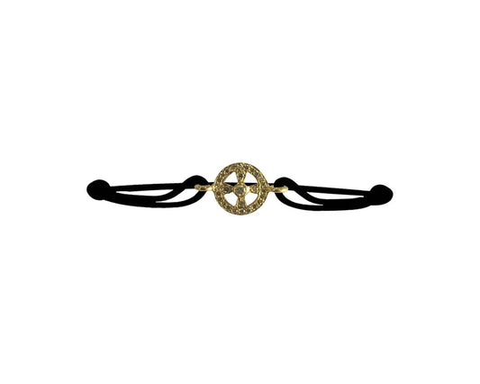 Wheel charm in gold with diamond bracelet - Jewelslane