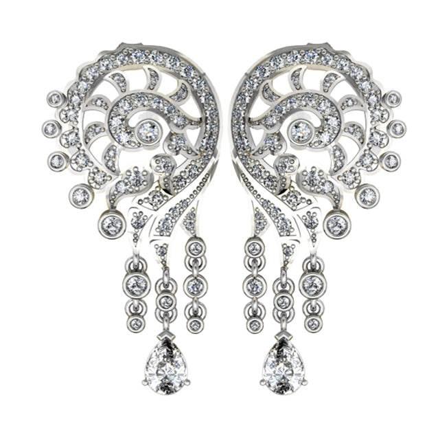 Striking designer diamond Earrings - Jewelslane