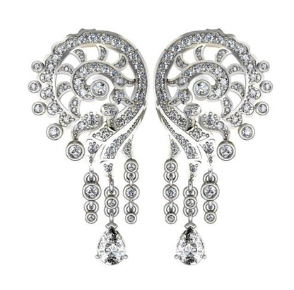 Striking designer diamond Earrings - Jewelslane