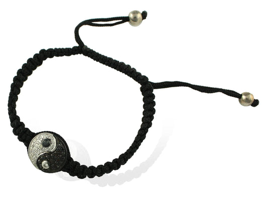 Yin Yang Bracelet White & Black Diamond - Jewelslane