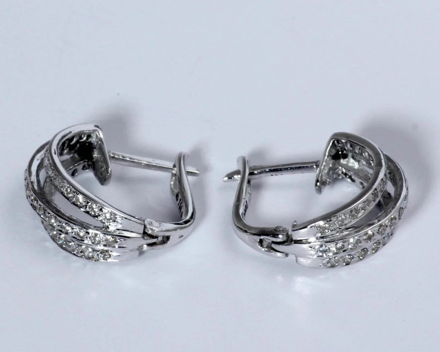 Hoop Earrings with Diamonds - Jewelslane