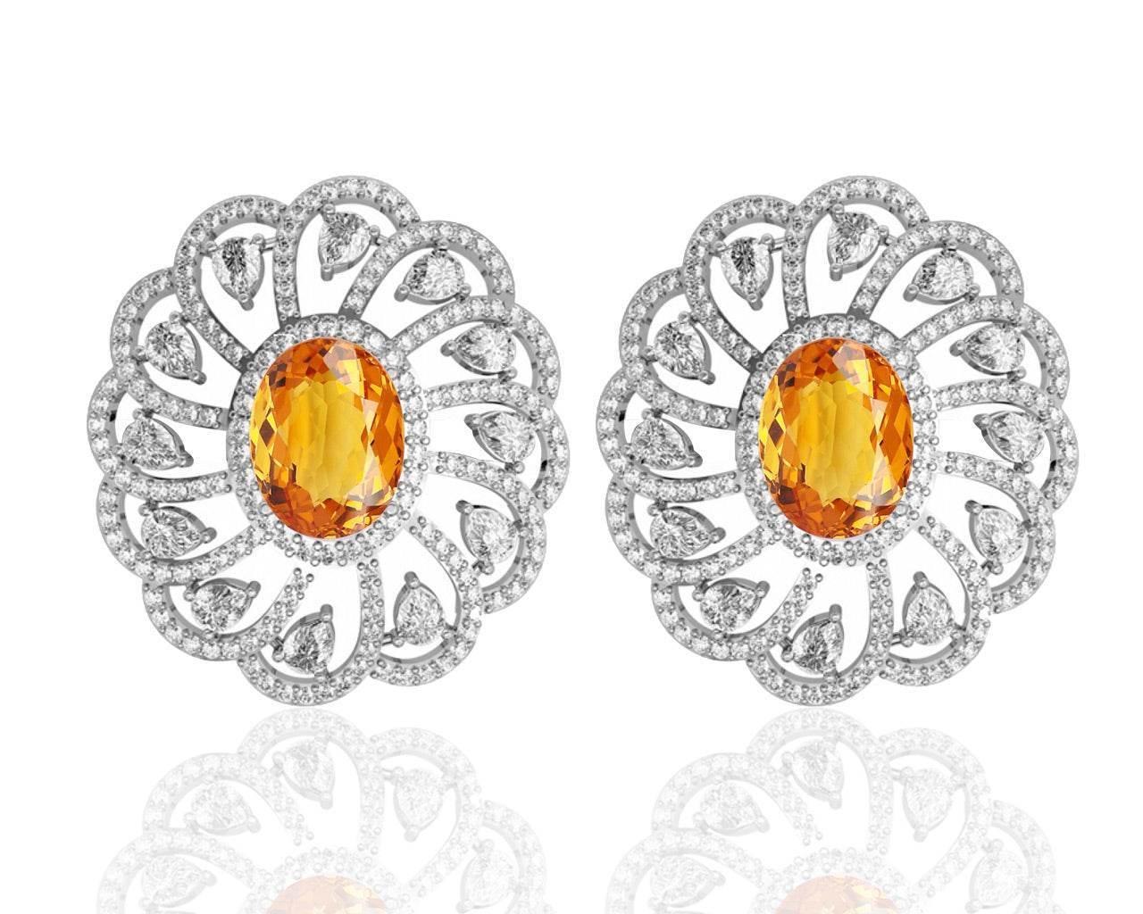 Aabha Silver earring with Zircon - Jewelslane
