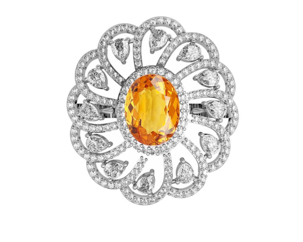 Aabha Silver Ring with Zircon - Jewelslane