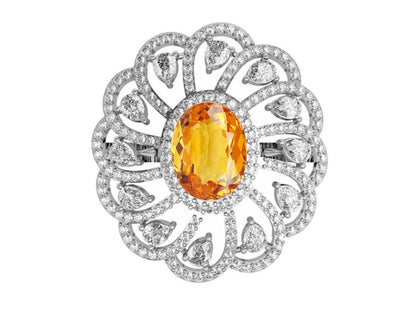 Aabha Silver Ring with Zircon - Jewelslane