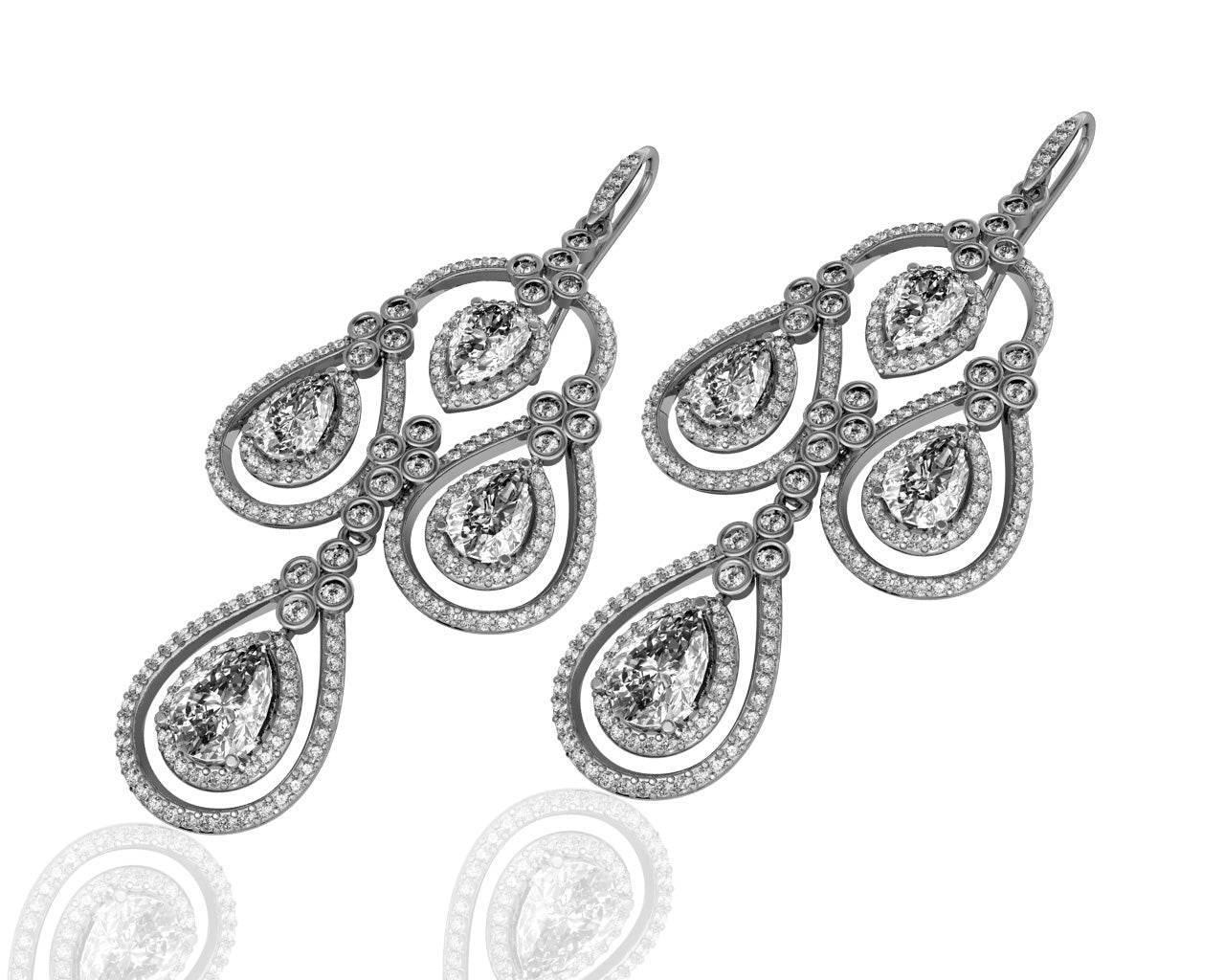 Aadya Diamond Look Earring in Silver - Jewelslane