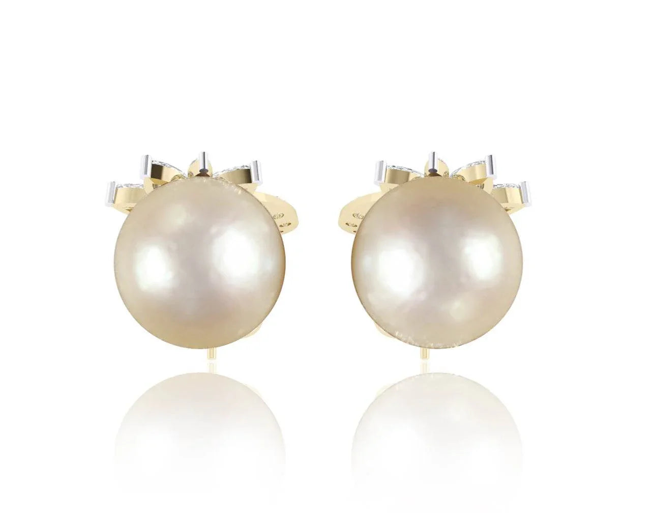 Aakansha Pearl Diamond Earring - Jewelslane