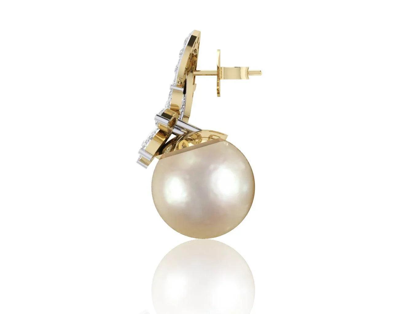 Aakansha Pearl Diamond Earring - Jewelslane