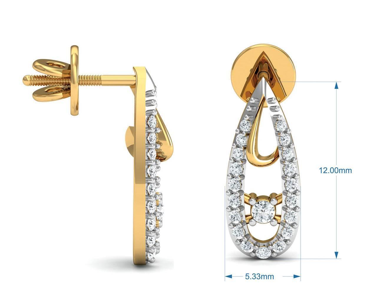 Aanshi Diamond Earrings - Jewelslane