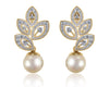 Aarna Pearl & Diamond Earrings - Jewelslane