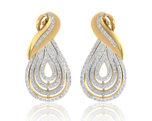 Aashika Gold & Diamond Earring - Jewelslane