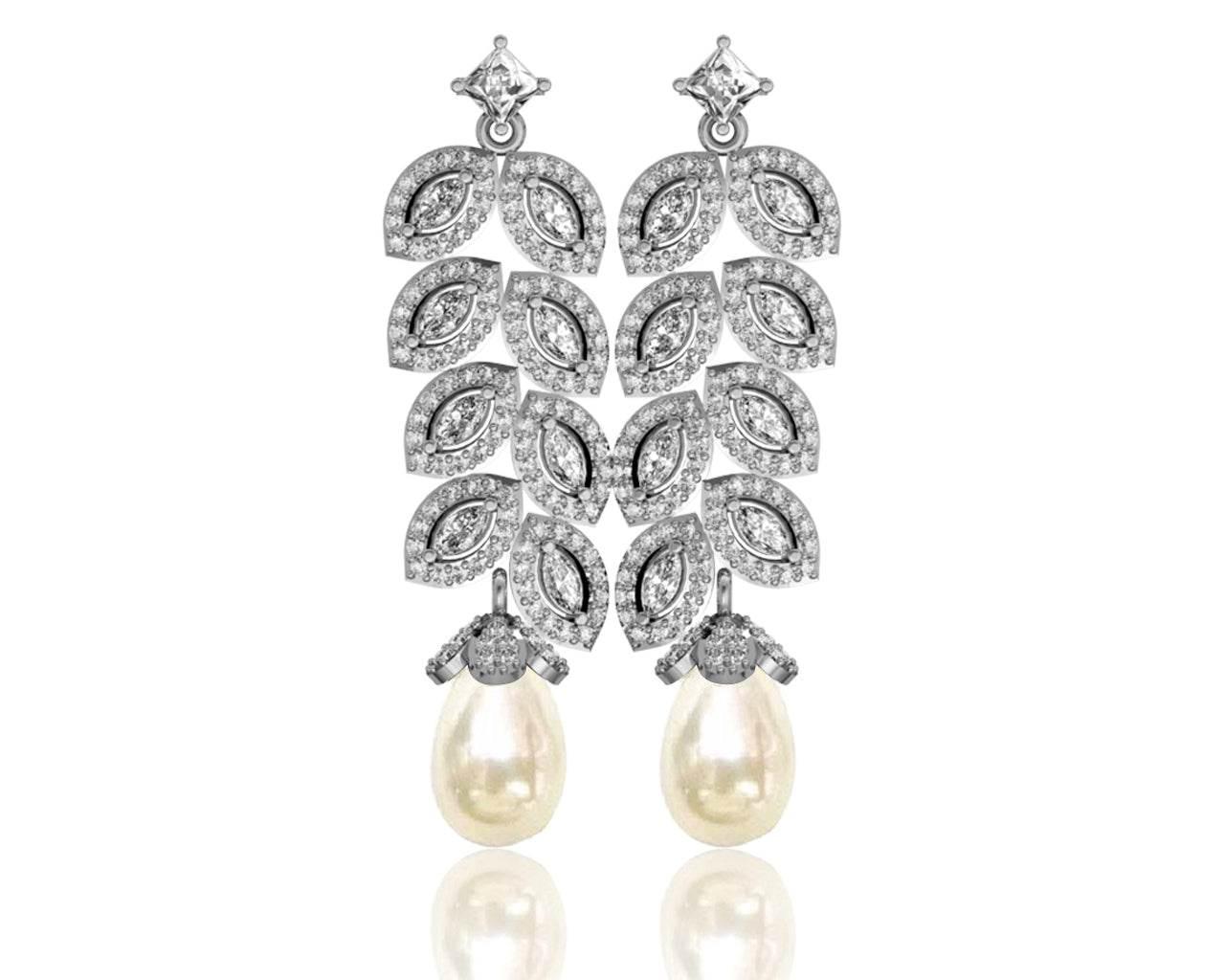 Aashika Pearl Earrings - Jewelslane