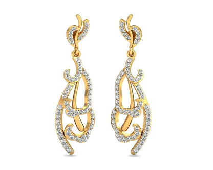 Abstract Designer Diamond Earrings - Jewelslane